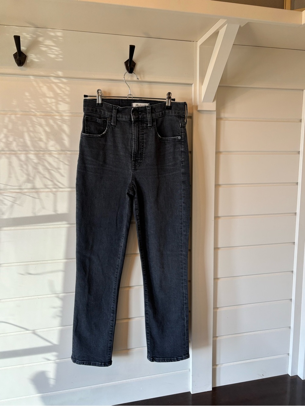 Madewell High-Rise ‘The Perfect Vintage Crop’ ankle black straight jeans